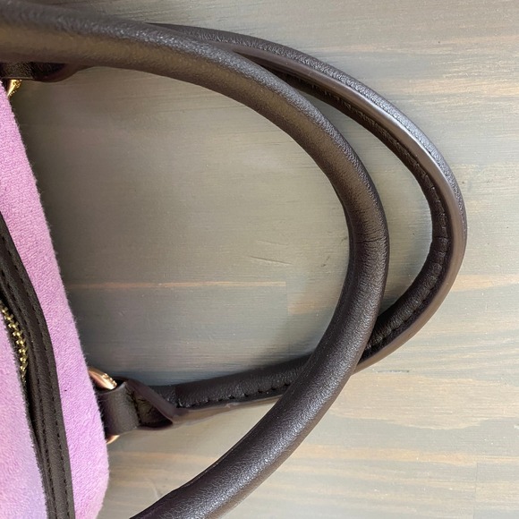 Juicy Couture Lovers Club Bowler Satchel Crossbody Bag Violet Velour Y2K NWT - Picture 7 of 9